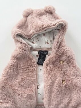 Cynthia Rowley Baby Hooded Jacket with Bear Ears - Blush Pink
